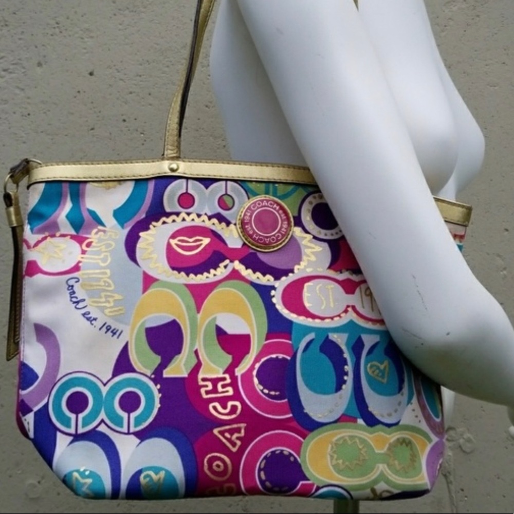 Vintage Coach Poppy Graffiti Shoulder bag